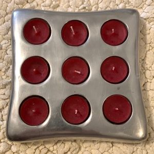 *Feature* Tabletop Silver Tea Light Candle Holder